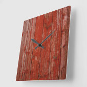 Old red wood quadratische wanduhr (Winkel)