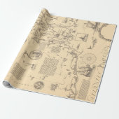 Old Rhode Island Pictorial Map (1925) Geschenkpapier (Ungerollt)