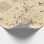 Old Rhode Island Pictorial Map (1925) Geschenkpapier (Ecke)