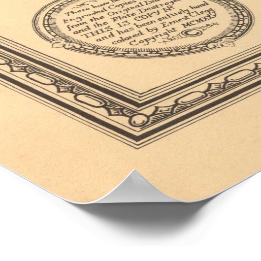 Old Rhode Island Pictorial Map (1925) Poster (Ecke)