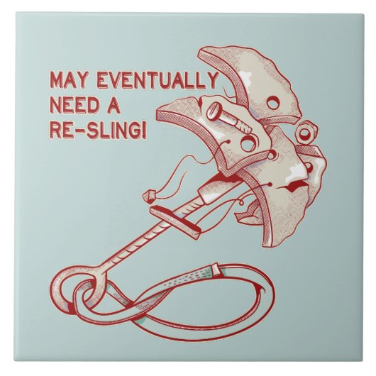 Old Rock Klettercam lustig Fliese (Vorderseite)