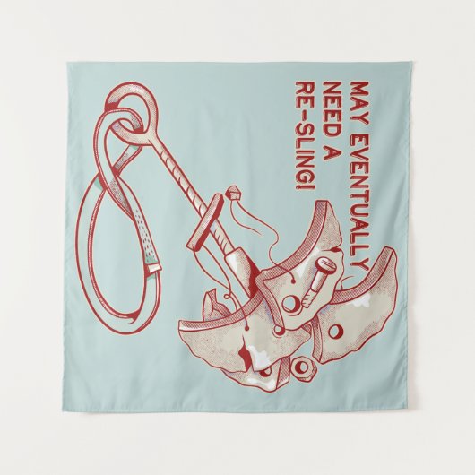 Old Rock Klettercam lustig Wandteppich (Vorderseite (Horizontal))