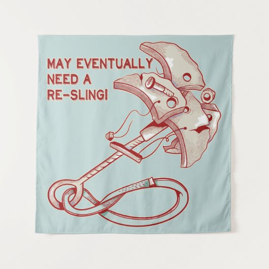 Old Rock Klettercam lustig Wandteppich (Vorderseite)