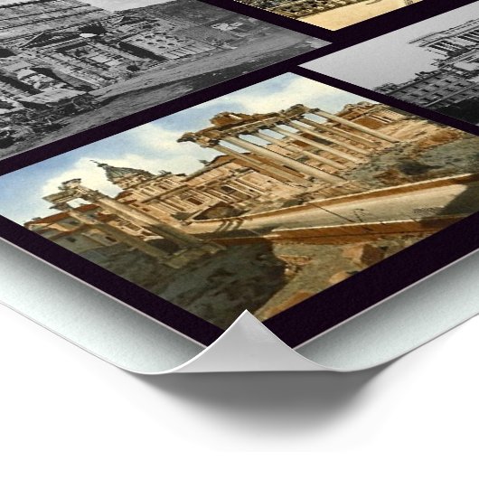 Old Rome Collage Poster (Ecke)