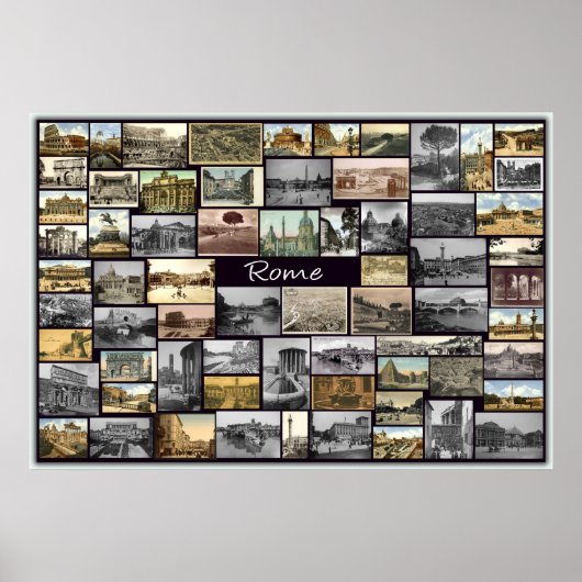 Old Rome Collage Poster (Vorne)