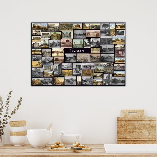 Old Rome Collage Poster (Küche)