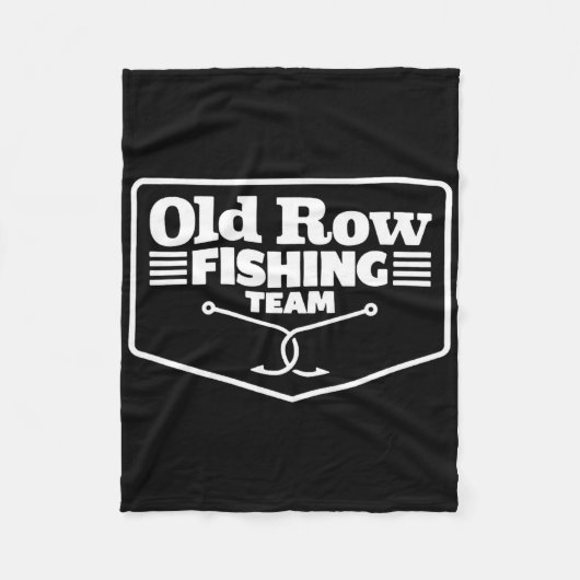 Old Row Fishing Team Funny For Men Women  Fleecedecke (Vorderseite)