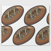 Old Rugby Ball Geschenkpapier (Flach)