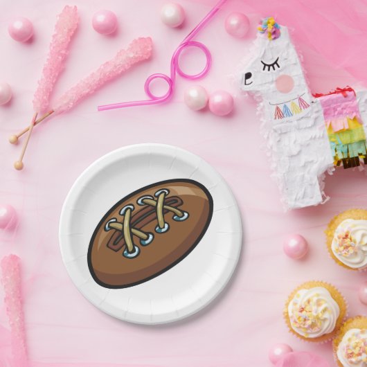 Old Rugby Ball Pappteller (Party)