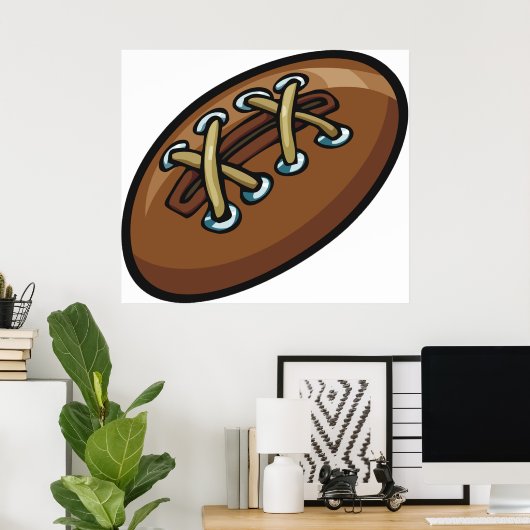 Old Rugby Ball Poster (Heimbüro)