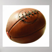 Old Rugby Ball Print Poster (Vorne)
