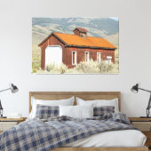 Old Rustic Locomotive Motor House Canvas Print Leinwanddruck (Insitu (Schlafzimmer))