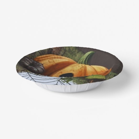 Old Rustic Pumpkin Spook Halloween-Party Pappteller (Gewinkelt)