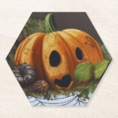 Old Rustic Pumpkin Spook Halloween-Party Untersetzer (Vorderseite)