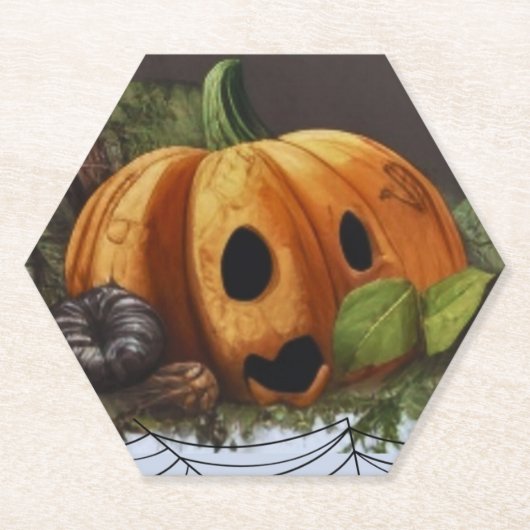 Old Rustic Pumpkin Spook Halloween-Party Untersetzer (Vorderseite)