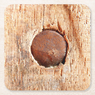 Old Rusty Nail Custom Square Untersetzer