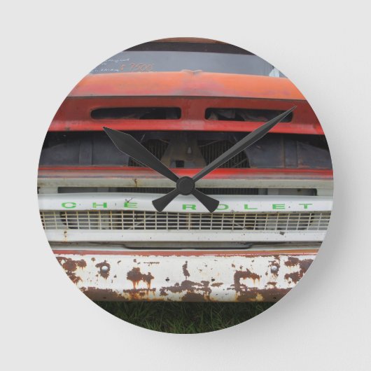 Old Rusty Runde Wanduhr (Vorderseite)