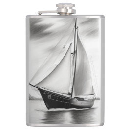 Old Sailboat Flachmann