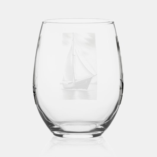 Old Sailboat Weinglas Ohne Stiel (Rechts)