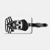 Old Sailor Skull Gepäckträger mit Lederband Gepäckanhänger (Rückseite horizontal)
