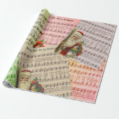 Old Saint Nick Sheet Music Wrapping Paper Geschenkpapier (Ungerollt)