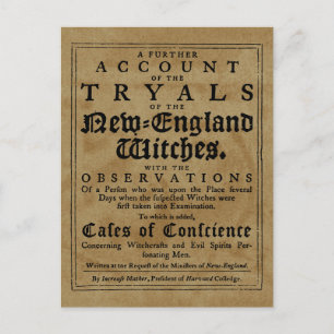 Old Salem Witch-Prozesse Postkarte