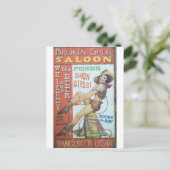 Old Saloon Sign Postkarte (Stehend Vorderseite)