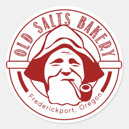 Old Salts Bakery Red Sticker (Vorderseite)