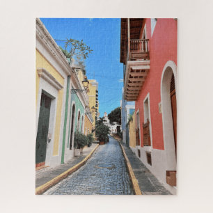 Old San Juan Colorful Street Travel Fotografie Puzzle