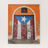 Old San Juan Puerto Rico Flag Street Art Door Puzzle (Vertikal)