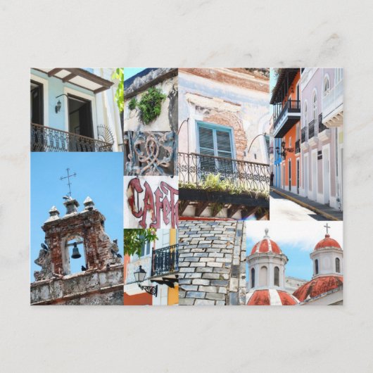 Old San Juan, Puerto Rico - Postkarte FotoCollage (Vorderseite)