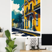 Old San Juan Street Poster (Heimbüro)