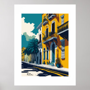 Old San Juan Street Poster