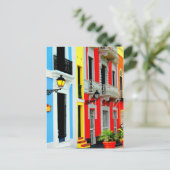 Old San Juan - Vibrierende Row Houses auf den Stra Postkarte (Stehend Vorderseite)