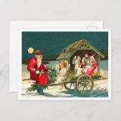 Old Santa Claus with Jesus, Religious Postkarte (Vorne/Hinten)