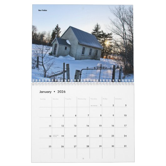 Old Saskatchewan Kirchenkalender Kalender (Jan 2026)