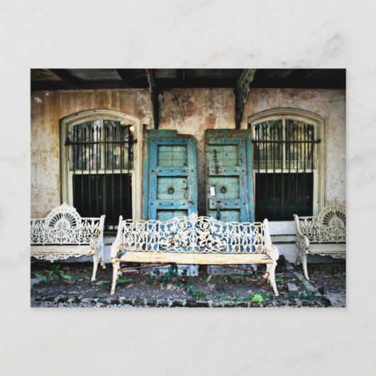 Old Savannah Gebäude Postkarte (Vorderseite)