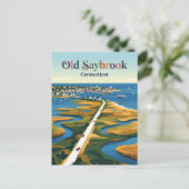 Old Saybrook Connecticut Postkarte (Stehend Vorderseite)
