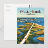 Old Saybrook Connecticut Postkarte (Vorne/Hinten)