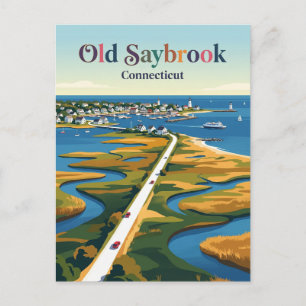 Old Saybrook Connecticut Postkarte