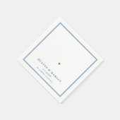 Old Saybrook CT Map Elegant Navy Blue Wedding Serviette (Ecke)