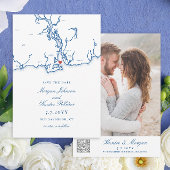 Old Saybrook CT Map Wedding QR Code Save The Date