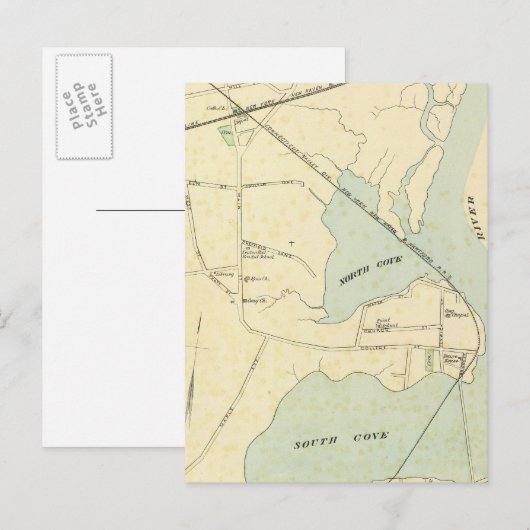 Old Saybrook Postkarte (Vorne/Hinten)