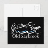Old Saybrook Water Waves Postkarte (Vorne/Hinten)