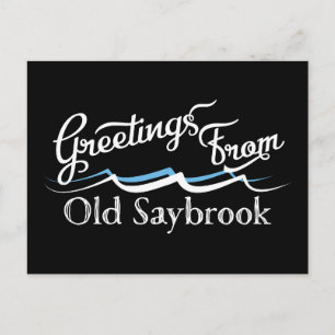 Old Saybrook Water Waves Postkarte