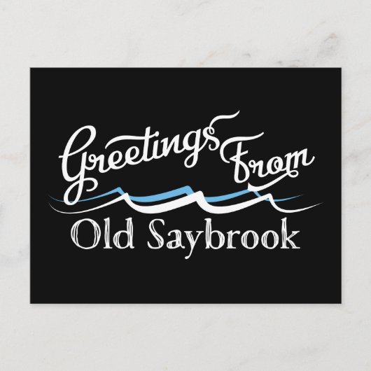 Old Saybrook Water Waves Postkarte (Vorderseite)