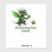 Old Schook Dragon X Pickleball Team Kinder Aufkleber (Blatt)