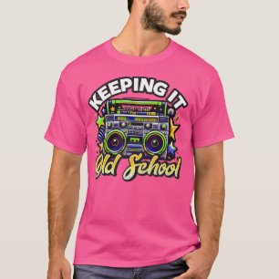 Old School 80er Boombox Design for Hip Hop and Rb  T-Shirt