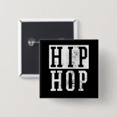 Old School 90er 90er Jahre Hip Hop Rap Damiseta Button (Vorne & Hinten)