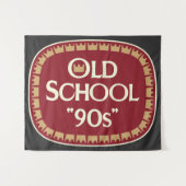 Old School 90er Malzbier 40oz Etikettendesign Wandteppich (Vorderseite (Horizontal))